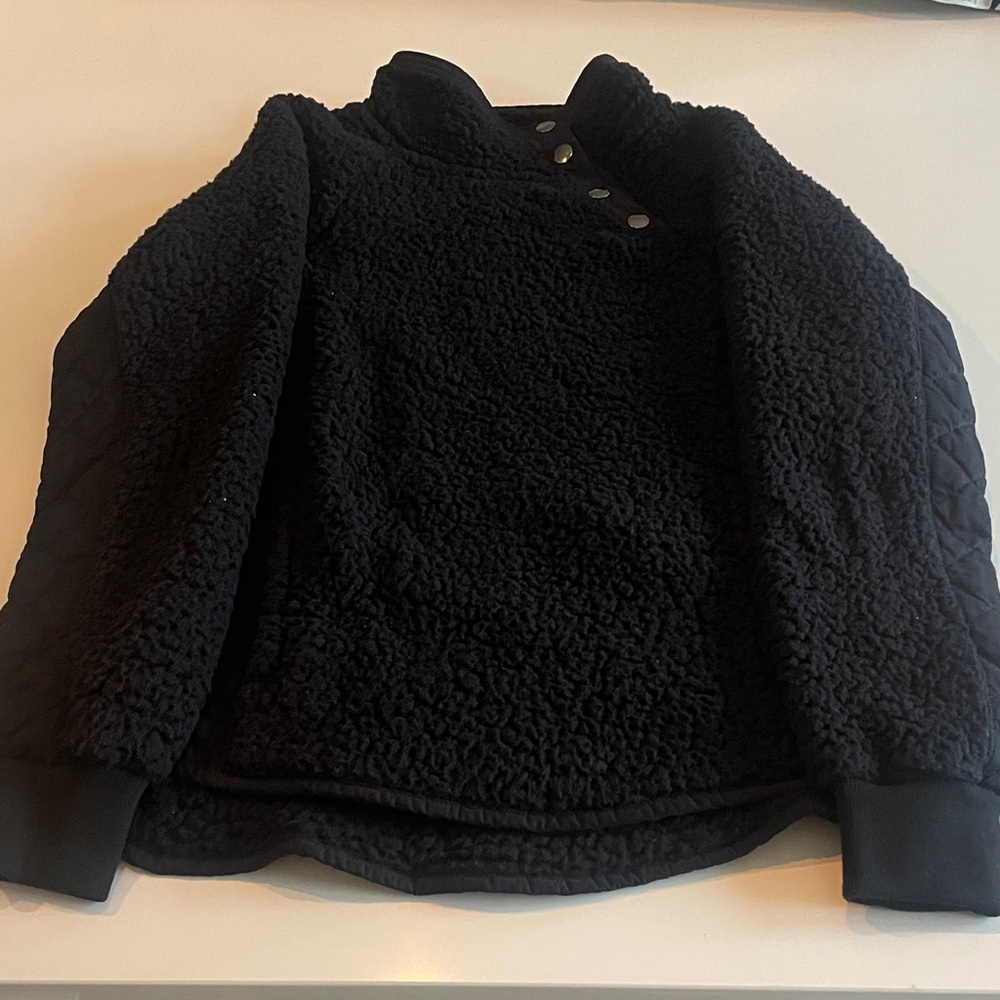 Abercrombie & Fitch Black Sherpa Jacket